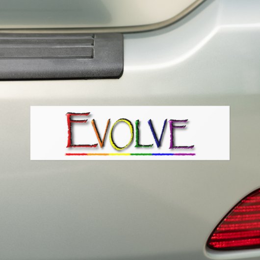 Evolve Gay Bumpersticker (Op auto)