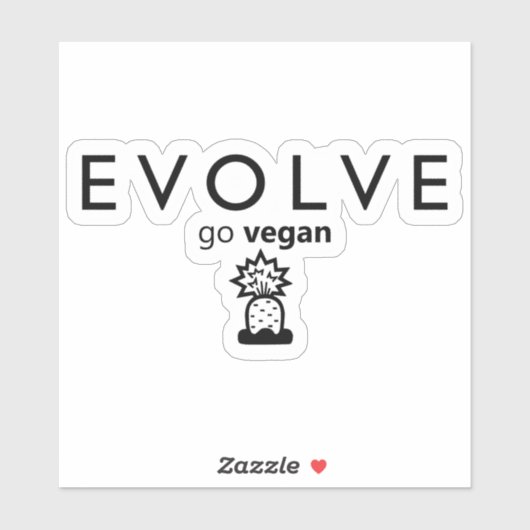 Evolve, Go Vegan, Activism Sticker (Vel)