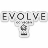 Evolve, Go Vegan, Activism Sticker (Voorkant)