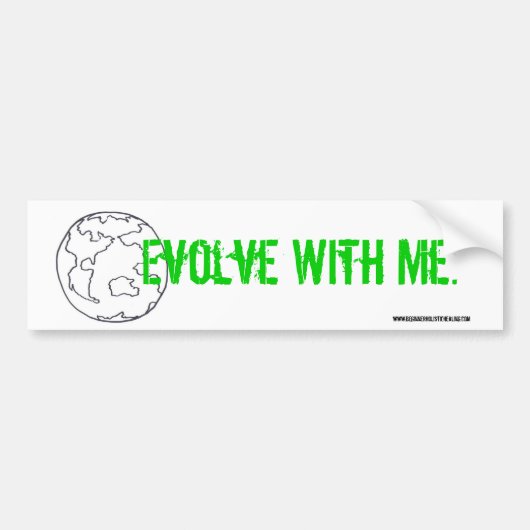 Evolve with Me Bumpersticker (Voorkant)