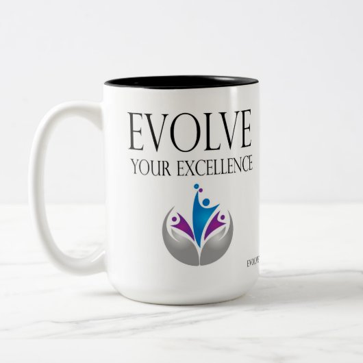 Evolve Your Excellence Tweekleurige Koffiemok (Links)