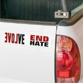 Evolveren met LOVE Bumpersticker (Op Truck)