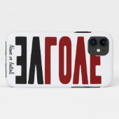 Evolveren met LOVE Case-Mate iPhone Case (Achterkant (horizontaal))