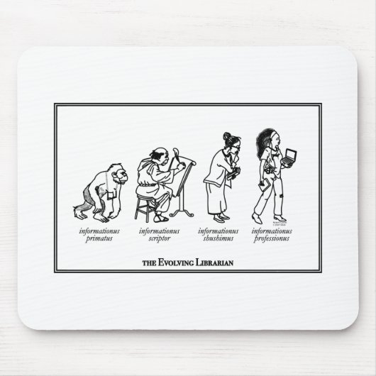Evolving bibliothecaand muispad. muismat (Voorkant)