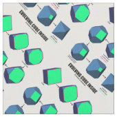 Evolving Cube Inside Wiskunde & geometrie Stof (Close Up)