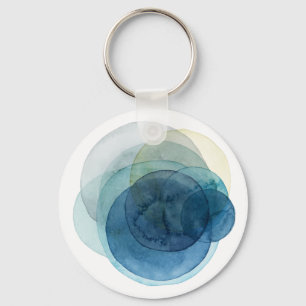 Evolving Planets - Waterverf cirkels Sleutelhanger