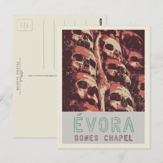 Evora Botten Chapel illustration Portugal Briefkaart (Voorkant / Achterkant)