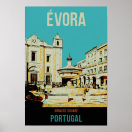 Evora Giraldo Square afbeelding Portugal  Poster