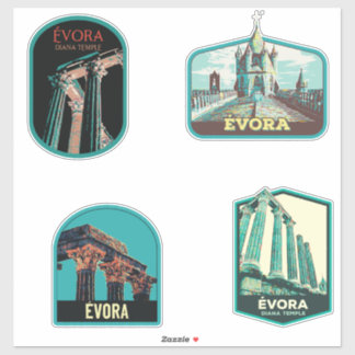 Evora Portugal illustratieverpakking Sticker