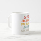 Ew David Shirt Funny  Retro Dist Koffiemok (Voorkant links)