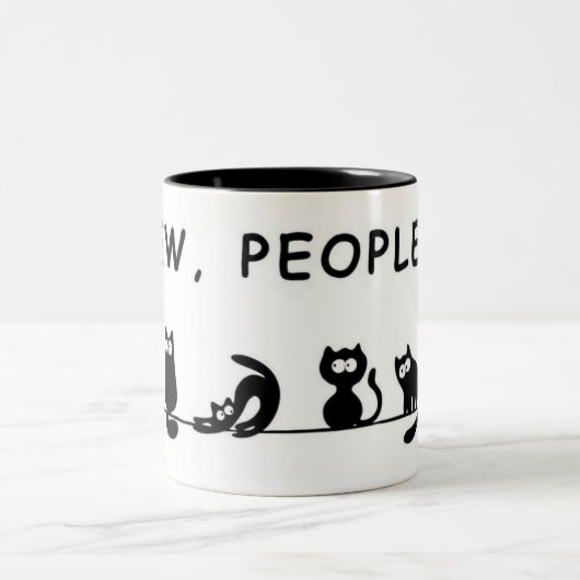 "Ew, les gens — Mug de chat drôle" (Centre)
