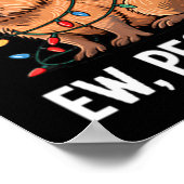 Ew Mens Capybara Kerstlichten Grappige Introvert Poster (Hoek)