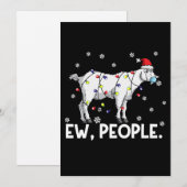 Ew Mensen Geit Cadeau Sinterklaas Grappige Geit Ke Feestdagenkaart (Voorkant / Achterkant)