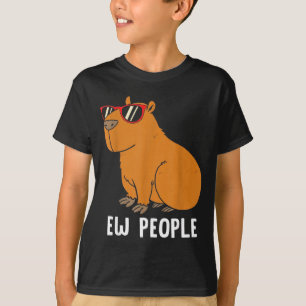 Ew Mensen Grappige Capybara Introvert Quote Sarcas T-shirt