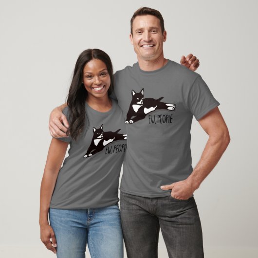 Ew Mensen Tuxedo Cat Introvert Anti-Social T-shirt (Unisex)