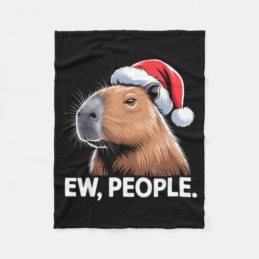 Ew People Capybara Christmas Humor  Fleece Deken (Voorkant)