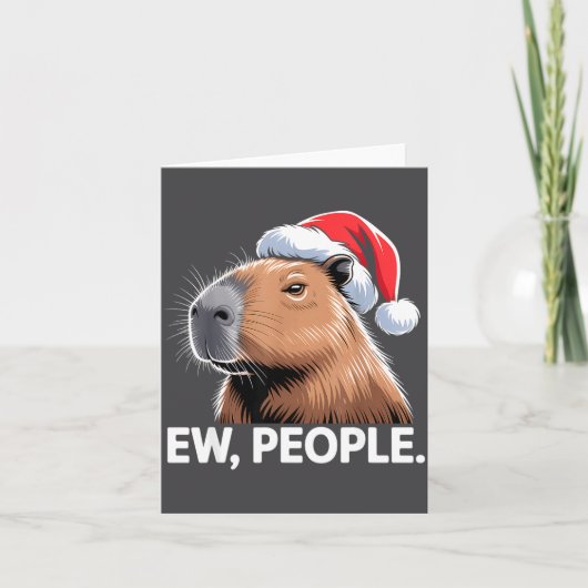 Ew People Capybara Christmas Humor Kaart (Voorkant)