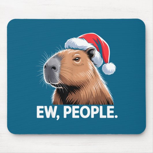 Ew People Capybara Christmas Humor  Muismat (Voorkant)