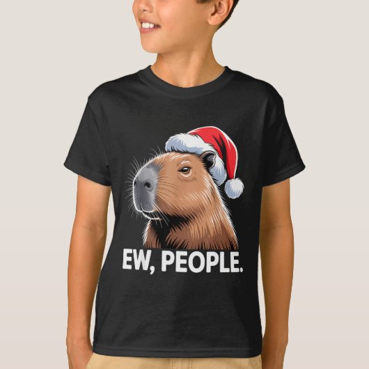 Ew People Capybara Christmas Humor  T-shirt (Voorkant)