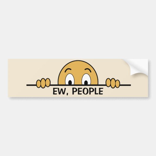 Ew People Funny Bumpersticker (Voorkant)
