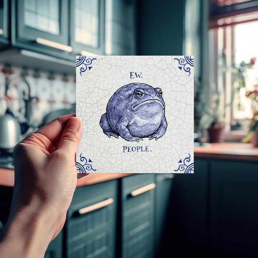 Ew People Toad Delft Blue Dutch Style Tegeltje