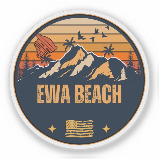 Ewa Beach, Hawaii Sticker (Voorkant)