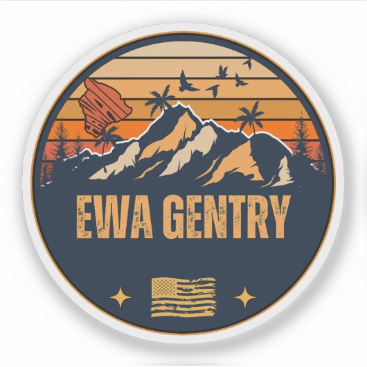 Ewa Gentry, Hawaï Sticker (Voorkant)