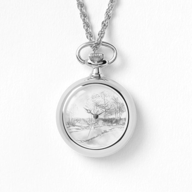 eWatch Bekijk vrouwen ketting stijl cool eco (Voorkant)