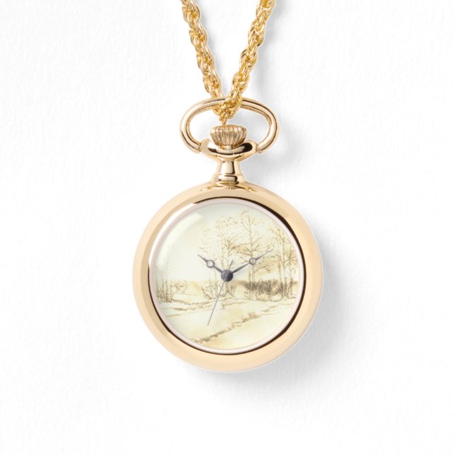 eWatch Bekijk vrouwen ketting stijl cool eco (Voorkant)