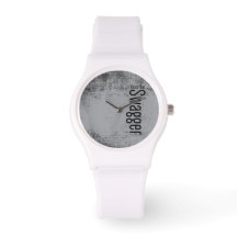 eWatch sporty white silicon band