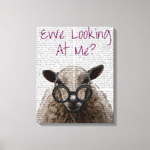 Ewe die me DeNiro Sheep bekijken Canvas Afdruk