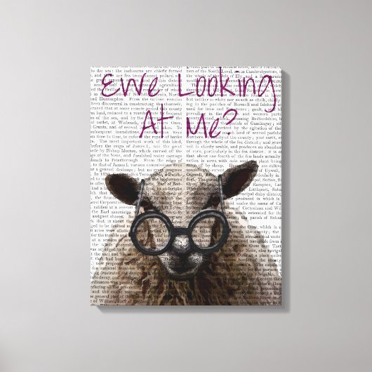 Ewe die me DeNiro Sheep bekijken Canvas Afdruk (Voorkant)