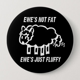 EWE IS NIET VET, EWE'S ENKELE T-shirt Ronde Button 4,0 Cm