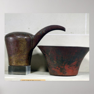 Ewer en bassin (koper) poster