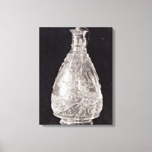 Ewer met vogels van de schatkist van canvas afdruk