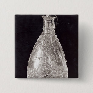 Ewer met vogels van de schatkist van vierkante button 5,1 cm