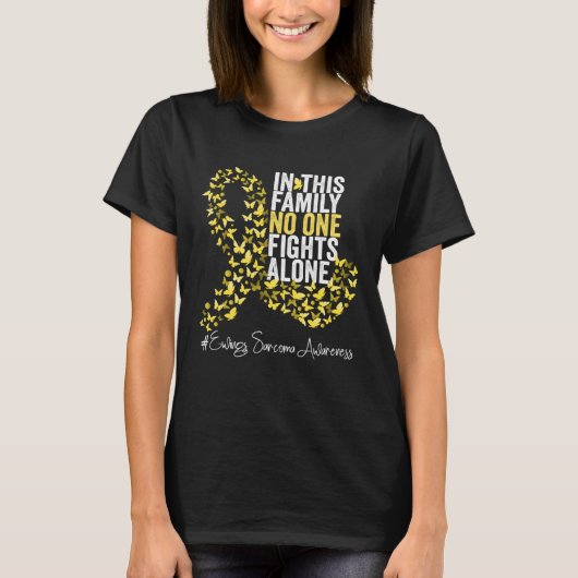 Ewings Sarcoma Awareness Month Yellow Ribbon T-shirt (Voorkant)