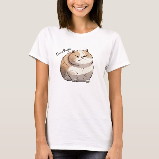Eww Gens Cute Chat T-Shirt (Devant)
