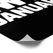 Eww January Funny New Year Winter Mood Meme  Poster (Hoek)