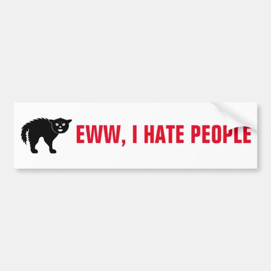 Ewww, I Hate People bumper sticker (Devant)