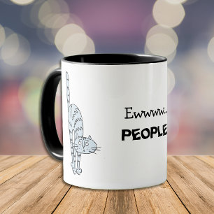 Ewwww...Pepeople Funny Bleu Cat café Mug