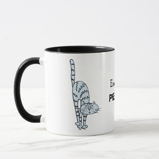 Ewwww...Pepeople Funny Bleu Cat café Mug (Gauche)