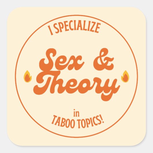 $ex en Theorie Vierkante Sticker (Voorkant)