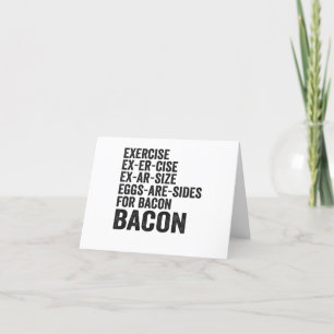 Ex-Er-Size Ex-Er-Size-eieren zijn Funny Gym Bedankkaart