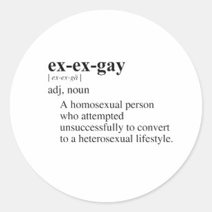 EX-EX-HOMOSEKSUEEL RONDE STICKER