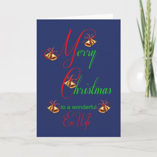 Ex Femme Christmas Bells Carte de vacances (Devant)