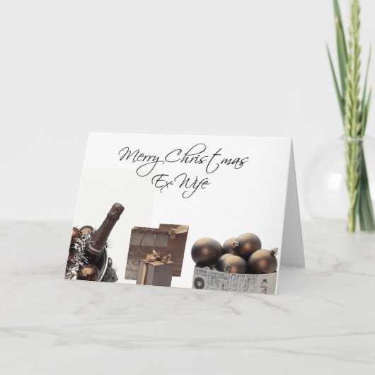 Ex Femme Joyeuse carte de Noël (Devant)