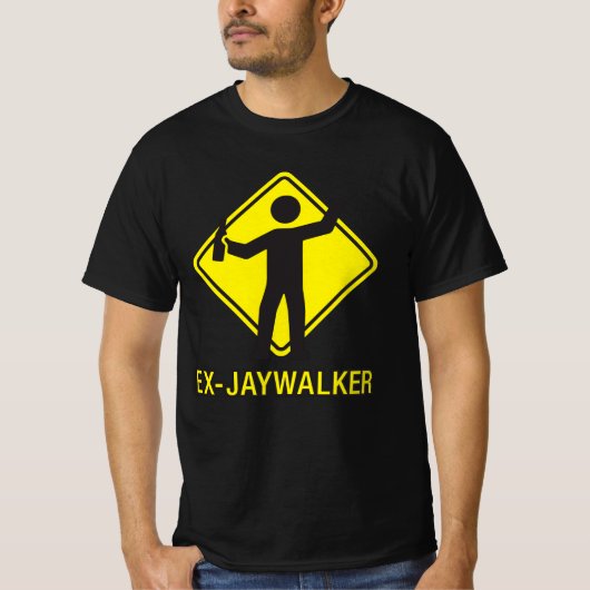 Ex-Jaywalker Funny Sobriety Gezegde T-shirt (Voorkant)