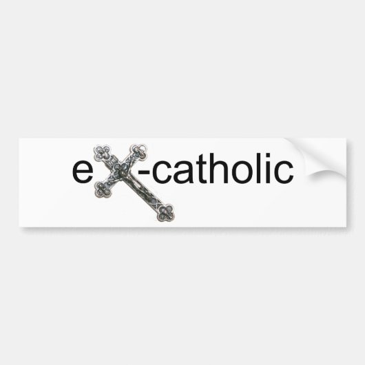 Ex-katholiek Bumpersticker (Voorkant)