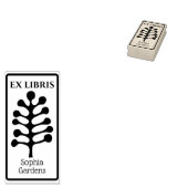 Ex Libris Abstracte boom/Plant 02 Rubberstempel Rubberstempel (Gestempeld)